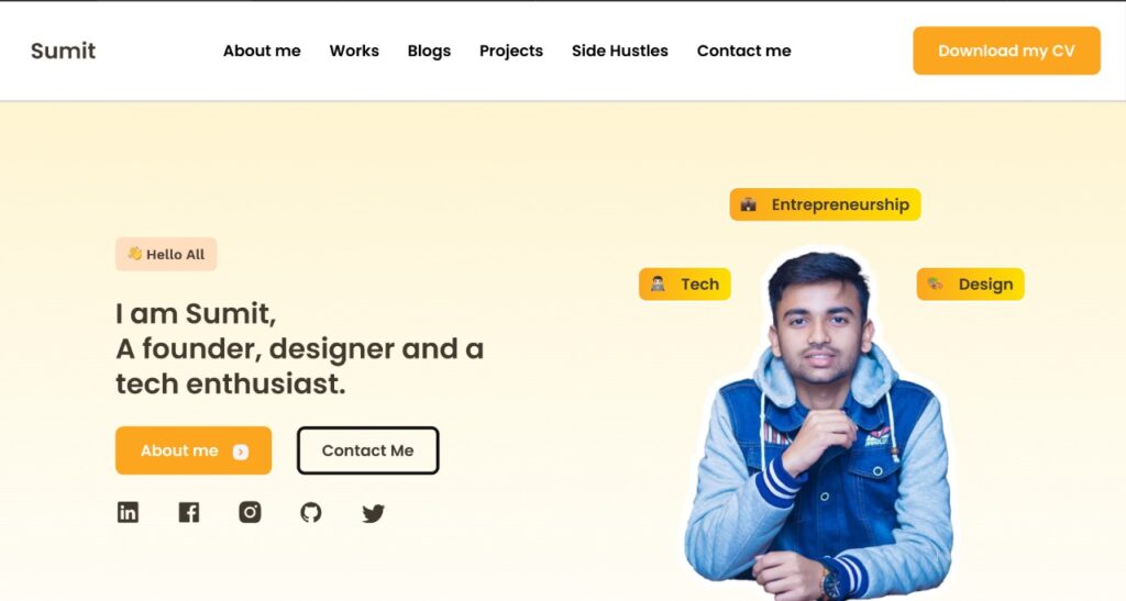Portfolio Website UI